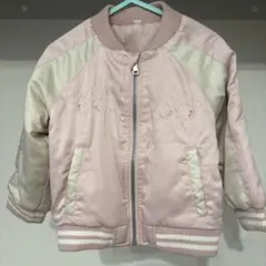 チェリー刺繍のピンクアウター 90cm