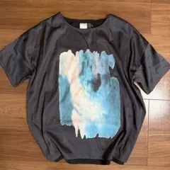 STAY FUN Tシャツ ブラック 水彩画風　Sのサムネイル