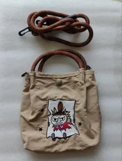 【MOOMIN】軽量　ミニポシェット　ショルダーバッグ　刺繍トート　リトルミイのサムネイル