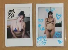 小坂田純奈　直筆サインチェキ　青ビキニ5枚セット 小坂田純奈 直筆サインチェキ メイド風ビキニ3枚セット - メルカリ