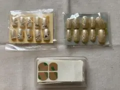 ネイルチップ 2種類 両面粘着テープ 3M 爪やすり付き 付け爪