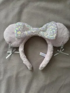 ピンク ミニーちゃんカチューシャ イヤリング付き