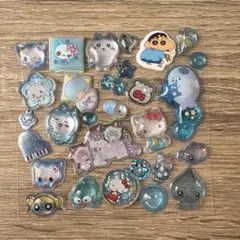 シール　お裾分け　ボンボンドロップシール　水色系