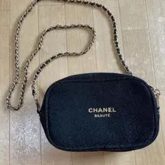 CHANELBEAUTEショルダーバッグブラックノベルティ♡チェーンおまけ付き