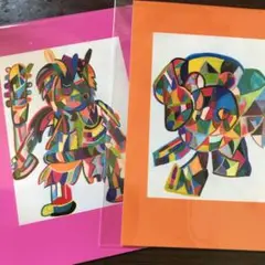 オリジナルプリント写真❤️２枚セット❤️サイン入り写真建てにも❤️Lサイズ手描きです❤
