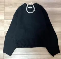 美品　スローブイエナ プルオーバー　コクーン スリーブ　ニット　ブラック