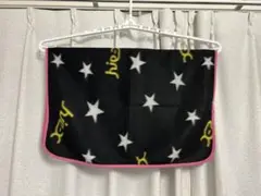 フリース毛布 黒 星柄　エックスガール