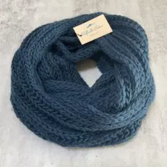 新品 ♡ グリーン 深緑 アルパカ 混紡 ニット スヌード マフラー