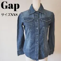 Gap デニムジャケット Gジャン ダークブルー XXS S相当 A0644