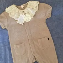 フリル襟ロンパース 80