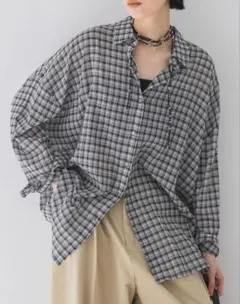 ジーナシス コットンボイルシアーチェックシャツ ローリーズファーム ページボーイ