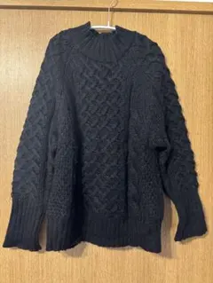 Ungrid ブラック ケーブルニット セーター F