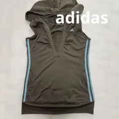 美品 adidas フーディー ゴルフヨガスポーツに ヒップ丈♪♪