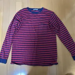 BROWNY STANDARD 長袖Tシャツ M 赤青ストライプのサムネイル