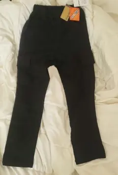 カーゴレギンスパンツ ブラック ストレッチ素材　裏起毛　スリム