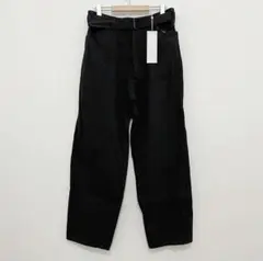 Comoli コモリ 24ss デニム ベルテッドパンツ black size2