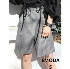 EMODA　ベルトWラップハーフパンツ　グレー　S