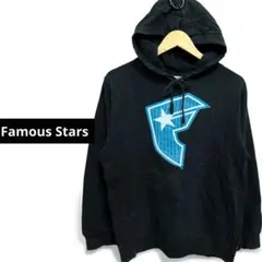 Famous Stars ビッグロゴ パーカー フーディ S オーバーサイズ 黒