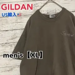 ●T270【US輸入】ギルダン 半袖Tシャツ ブラウン系 men's【XL】