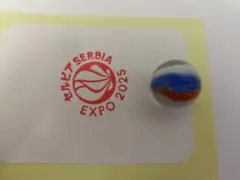 超激レア。EXPO2025 セルビアパビリオンピンバッジ✕セルビアガラス玉 2025年最新】セルビアパビリオンの人気アイテム - メルカリ
