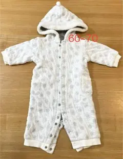 COMME CA DU MODE 60~70cmフード付き雪の結晶ベビーアウター