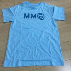 MM6 ロゴプリント ブルー Tシャツ 14Y(レディースLサイズ相当)新品