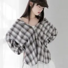 Hether マルチWAYBIGチェックシャツ