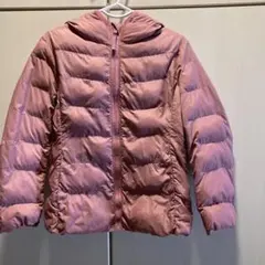 UNIQLOフード付きピンクダウンコート 110
