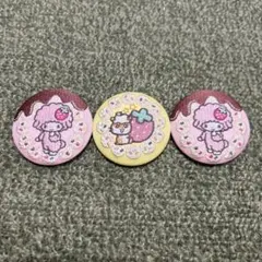 サンリオキャラクターズ 刺繍缶バッジ 3個セット