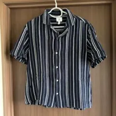 H&M ストライプ柄 半袖シャツ M Regular fitのサムネイル