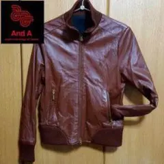 【美品・廃番品】AND A レザー ジャケット  ラム ブルゾン
