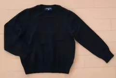 美品 コムサ・デ・モード 薄手ニット 黒 丸襟  フォーマル 数回 120