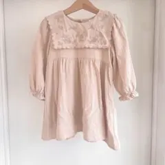 ワンピース 長袖ワンピース　ベージュ　海外子供服　ノーブランド　100 キッズ