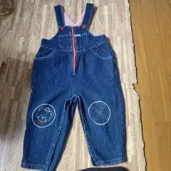 レトロ　日本製　デニム　オーバーオール　サロペット　90 子ども服　ベビー