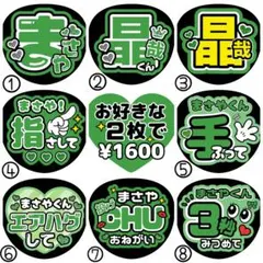 晶哉/佐野【名前変更OK】　光沢紙　うちわ文字　ファンサ　２枚セット　まとめ買い