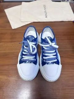 Louis Vuitton デニムスニーカー ネイビー36.5