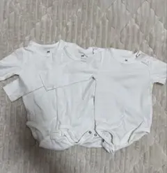 H&M ホワイト コットンロンパース 3点セット 6-9M