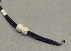 新色！便利なマグネットタイプの正絹日本製羽織紐【小田巻 オフホワイト/濃紫】