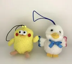 ポインコ兄弟 アフラック ダック マスコット ストラップ　セット
