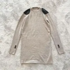 Maison Margiela♡長袖ニットワンピース 膝丈 サムホール 肩パッチのサムネイル
