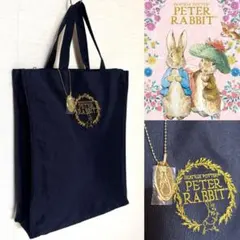 PETER RABBIT ロゴ エンブレム 刺繍 デザイン ハンドバッグ