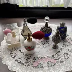 ♡レトロ♡ガラスの香水瓶♡オレンジ色♡昭和レトロ♡ bd2bc8488946023a5324332e86029b