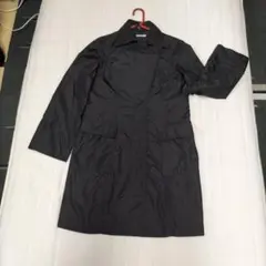 ELLE 黒 裏地付き、薄手オシャレ✨コート