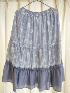 axes femme　花柄ロングスカート