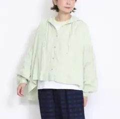 ツムグ　フード付きミントグリーンシャツのサムネイル