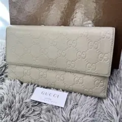 良品　GUCCI アビー　L字ファスナー　長財布　シマ　ホワイトグレー 良品 GUCCI アビー L字ファスナー 長財布 シマ ホワイトグレー - メルカリ