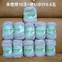 11月迄の出品　ハマナカ　ソノモノアルパカウール並太（62）番　10.6玉セット