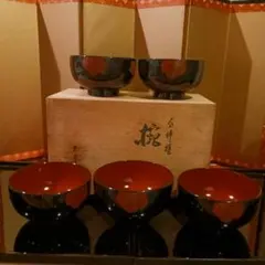 会津塗　蓋付き御吸物椀　5客揃　木箱入り 2025年最新】会津塗 椀 5客の人気アイテム - メルカリ