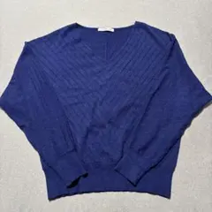 Natural Beauty Basic ネイビー Vネックセーター