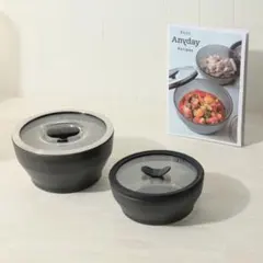 新品未使用 マイヤーエニデイ 16cm＆14cmレンジ2ピースセット ブラック 新品未使用 マイヤーエニデイ 16cm＆14cmレンジ2ピースセット ブラック